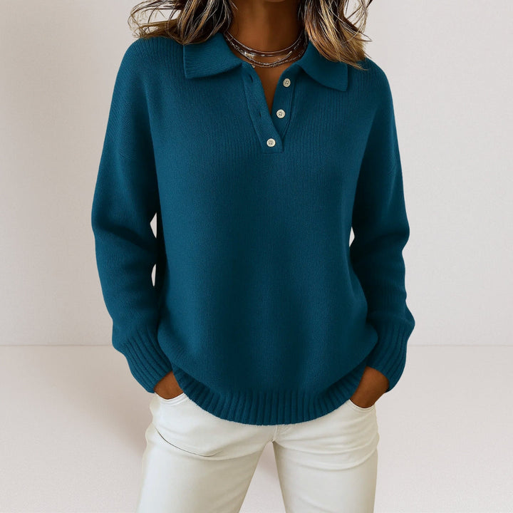 Liv | Soft Knit Collared Sweater
