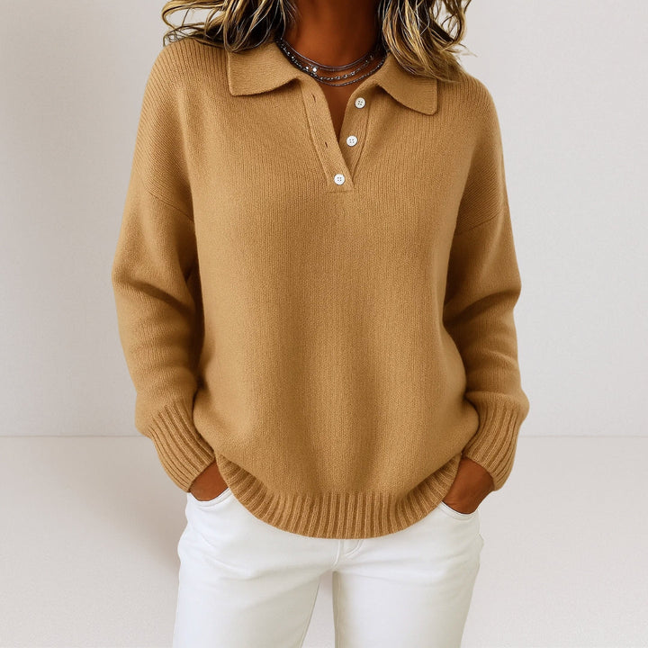 Liv | Soft Knit Collared Sweater