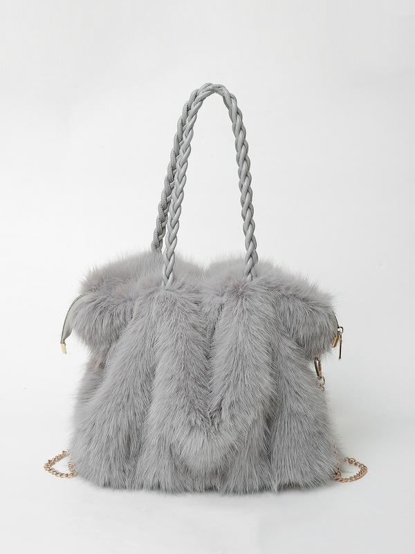Amira | Plush Shoulder Tote Bag