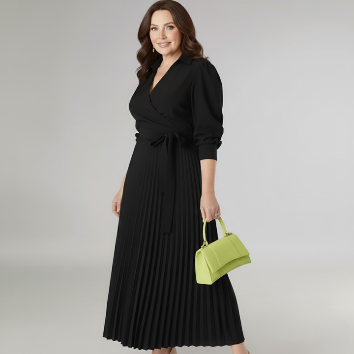 Evelina | Soft Pleated Midi Dress