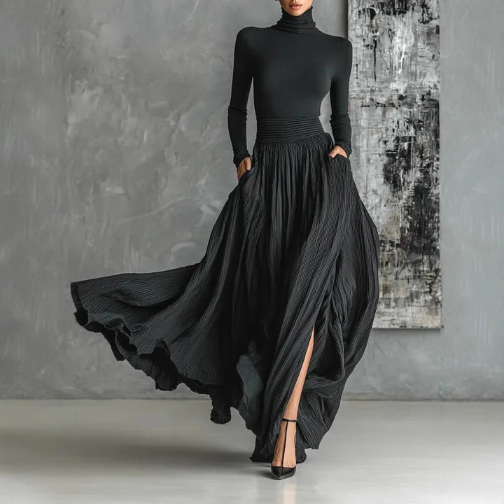 Cerynn | High Waist Maxi Skirt Plus Shirt