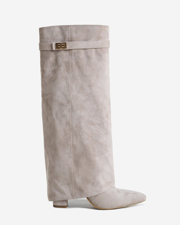 Lavista | Suede Knee High Boots - Taupe
