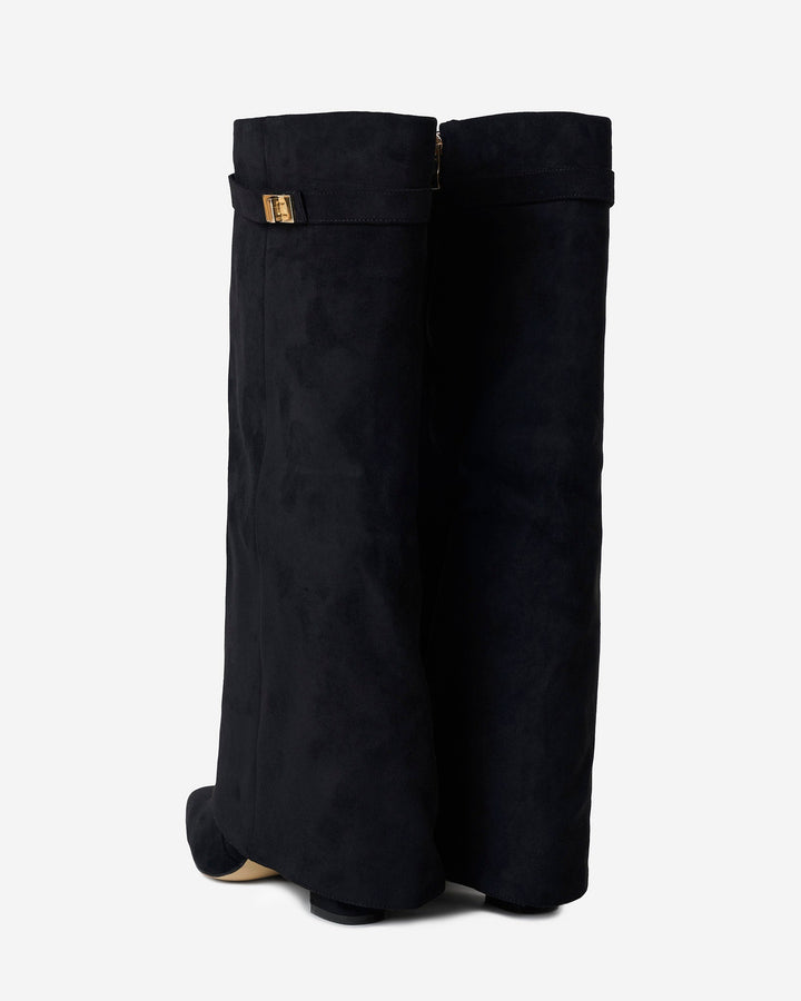 Lavista | Suede Knee High Boots - Black