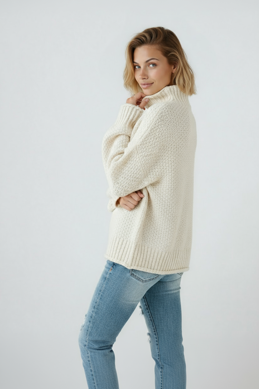 Evy | Knitted with a Turtleneck and Long Sleeve