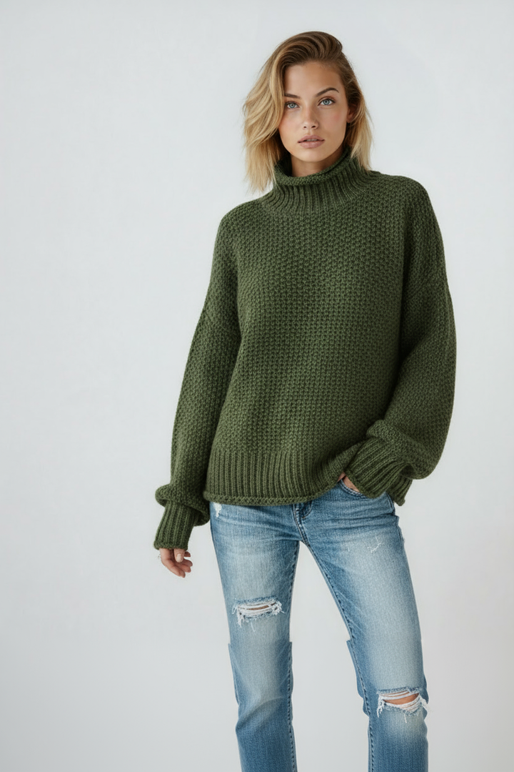 Evy | Knitted with a Turtleneck and Long Sleeve
