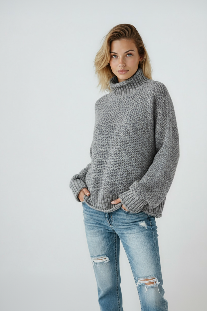 Evy | Knitted with a Turtleneck and Long Sleeve