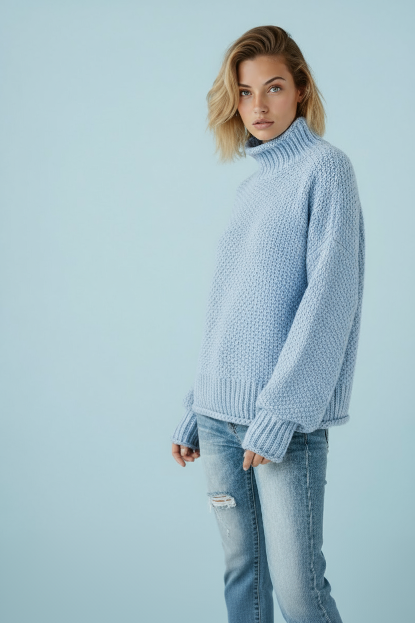 Evy | Knitted with a Turtleneck and Long Sleeve
